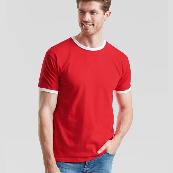 Fruit of the Loom Contrast Ringer T-Shirt Thumbnail
